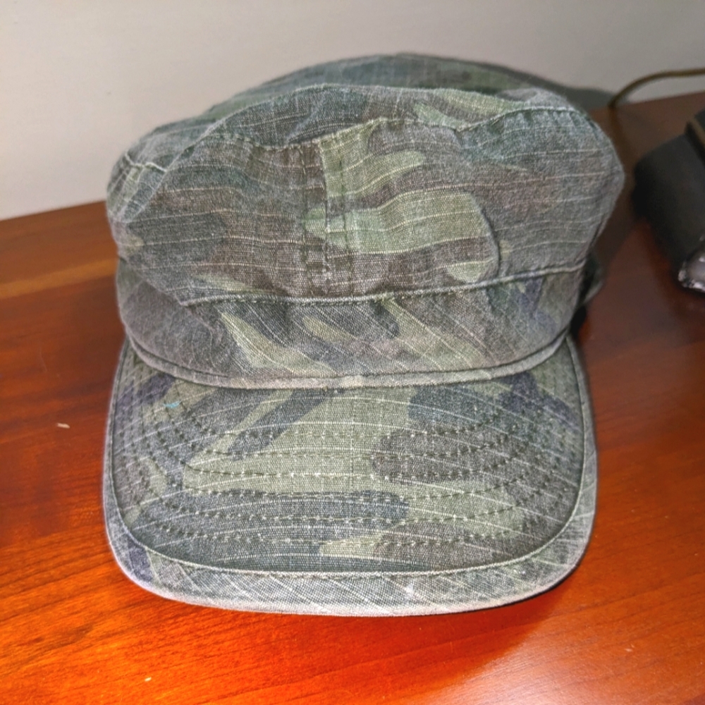 Military cadet Camo Cap Ladies Medium 100% Cotton EUC